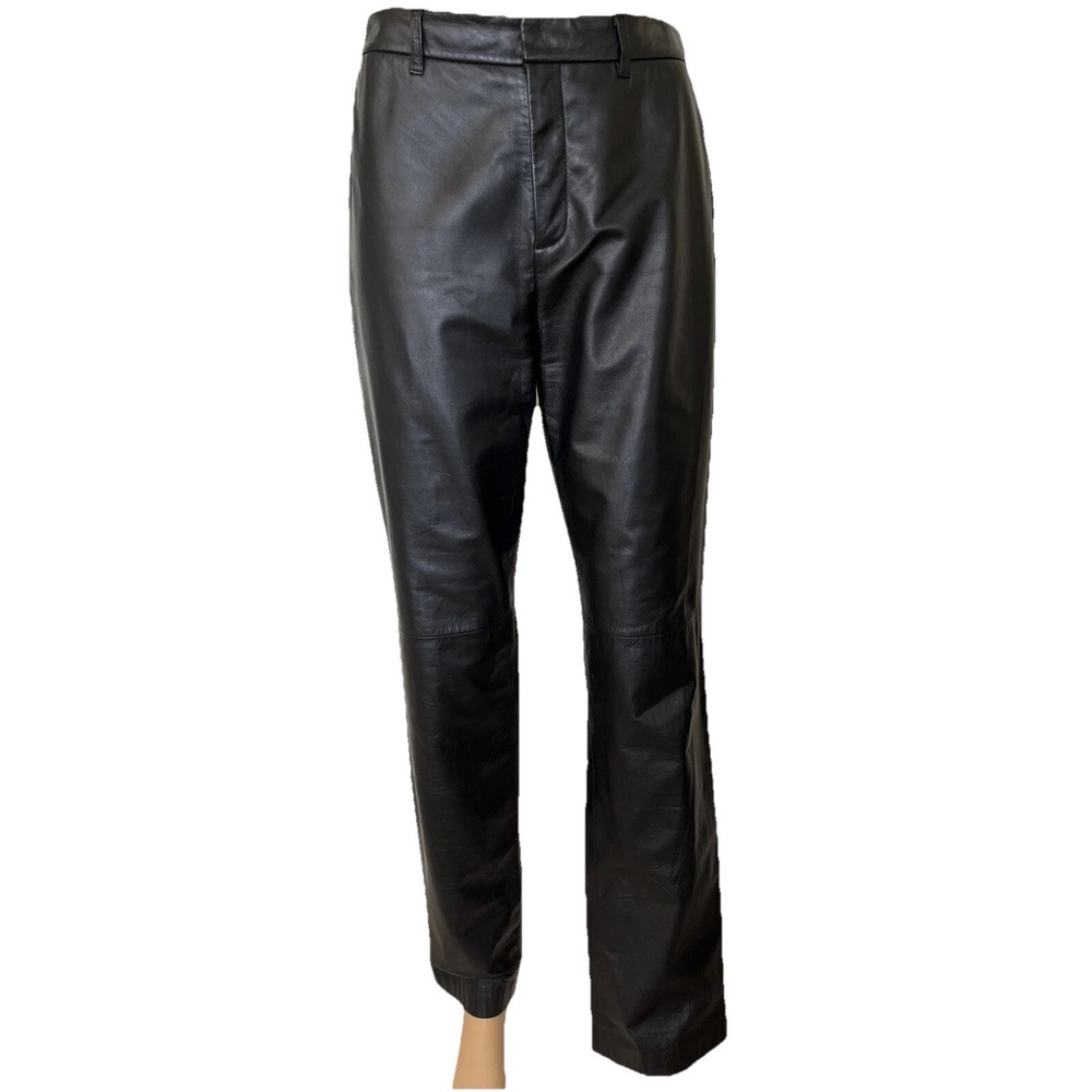 Nine West-80's/90's Vintage, Black, Leather, Retro, Grunge, Rocker, Pants.Size-4